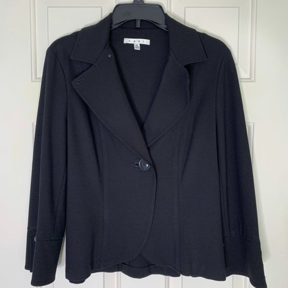 Cabi Blazer One Button Jacket Stretch Jersey Knit - Size M - Picture 3 of 8